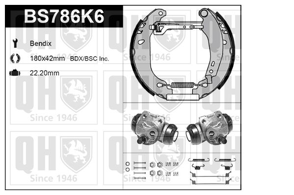 QUINTON HAZELL Комплект тормозных колодок BS786K6